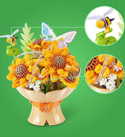MAX Kugle m. Overraskelse - Premium LED Bouquets - Yellow Bouque