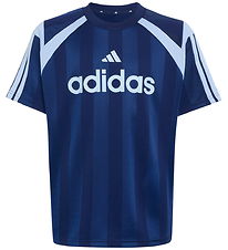 adidas Performance T-shirt - Tiro - Dark Blue/Glow Blue