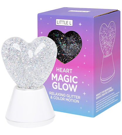 Little L Lampe - 17 cm - Magic Glow - Hjerte