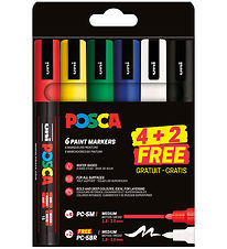 Posca Tuscher - PC-5M - 6 stk - Multifarvet