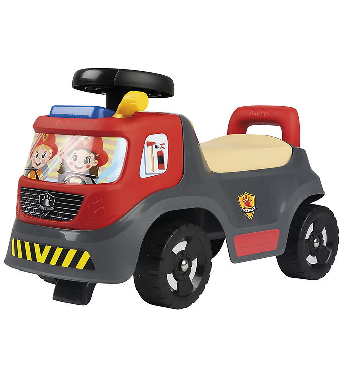 Smoby Gåvogn m. Lyd/Lys - Ride-On - Brandbil