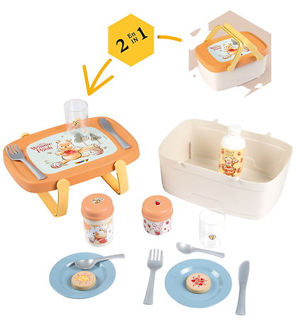 Smoby Legetøj - Picnic Madkasse - 2i1 - Winnie The Pooh