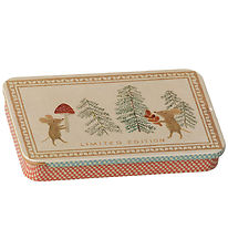 Maileg Metal box w. Sliding lid - Christmas mouse
