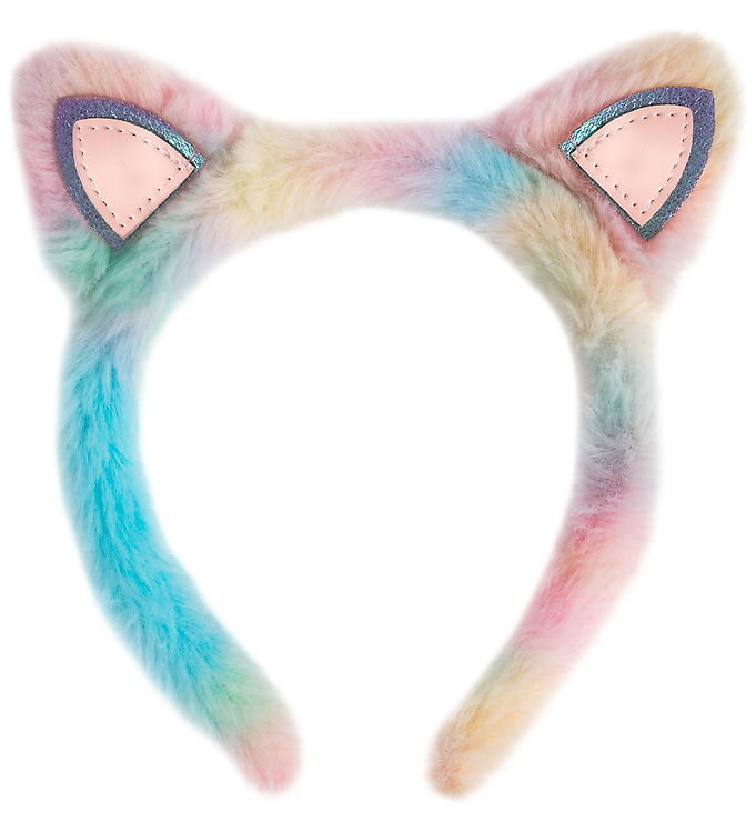 Great Pretenders Udklædning - Hårbånd - Furry Kitty - Rainbow
