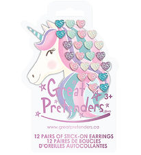 Great Pretenders Øreringe - Stick On - 12 stk - Rhinestone