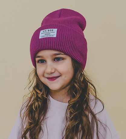 Lil'Boo Copenhagen hue - Strik - Hygge Beanie - Clear Plum