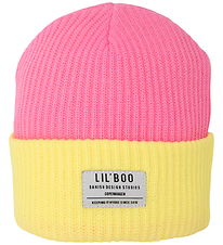 Lil'Boo copenhagen Hue - Strik - Hygge Beanie - Pink/yellow
