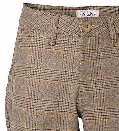 Hound Trousers - Wide Chino - Brown w. Checks