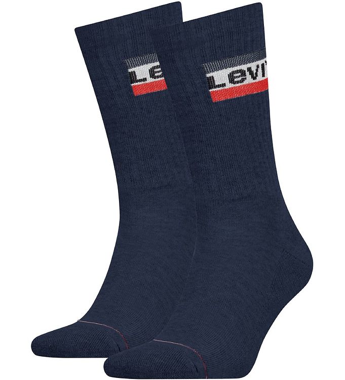Levis Strømper 2P Sport Regular Cut Sock Mørkblå Str 35/38