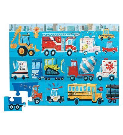 Crocodile Creek Puslespil - 36 Brikker - Vehicles