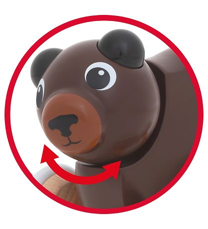 BRIO Skubbelegetøj - Bjørn - Brun 30338