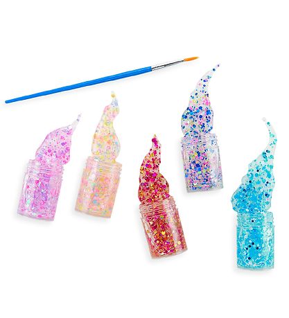 Ooly Glitterlim - 5 stk. - Mini Dots m. Børste Ooly Glitterlim - 5 stk. - Mini Dots m. Børste