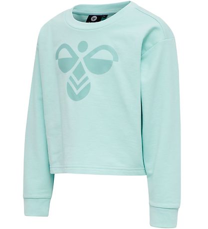 Hummel Collegegenser - Beskåret - hmlCinco - Turkis Hummel Collegegenser - Beskåret - hmlCinco - Turkis