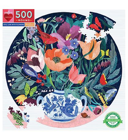 Eeboo Puslespil - 500 Brikker - Still Life With Flowers Eeboo Puslespil - 500 Brikker - Still Life With Flowers