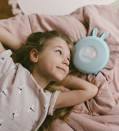 Rabbit & Friends Vækkeur m. Lys - 20x15x6 cm - Wake Up - Blå Rabbit & Friends Vækkeur m. Lys - 20x15x6 cm - Wake Up - Blå