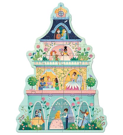 Djeco Giant Puzzle - 36 Pieces - 90 cm - Princess Tower