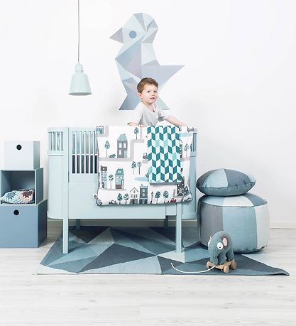 Sebra Wallstickers - Blue Geometric Bird Sebra Wallstickers - Blue Geometric Bird