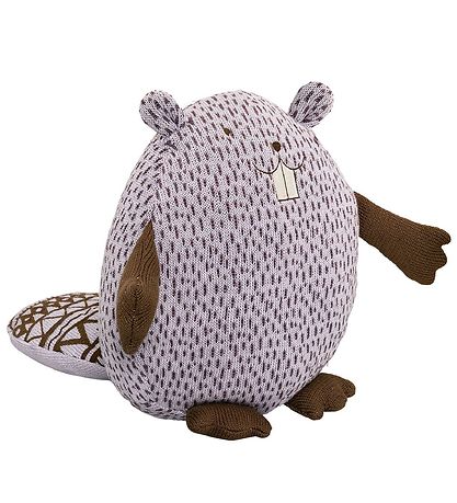 Bloomingville Bamse - Bæver - 30 cm - Lavendel m. Prikker Bloomingville Bamse - Bæver - 30 cm - Lavendel m. Prikker