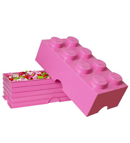 LEGO® Storage Opbevaringsboks - 8 Knopper - 50x25x18 - Pink