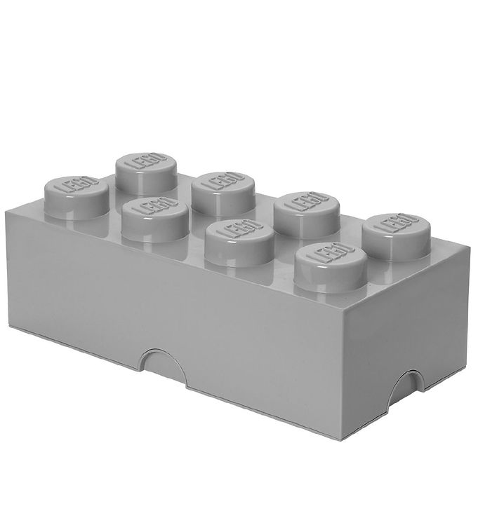 LEGO® Storage Opbevaringsboks - 8 Knopper - 50x25x18 - Lysegrå