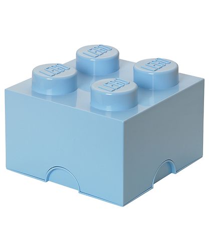 LEGO® Storage Opbevaringsboks - 4 Knopper - 25x25x18 - Lyseblå
