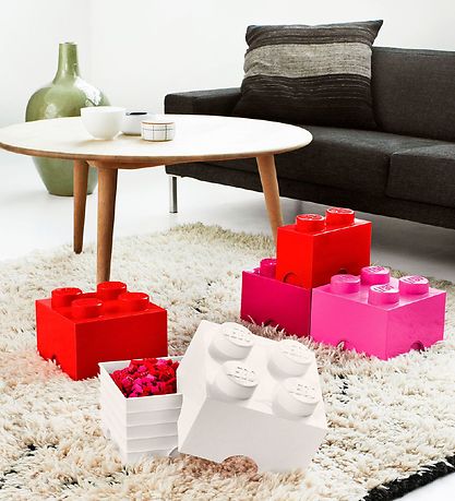 Boîte de rangement LEGO® Storage - 4 Boutons - 25x25x18 - Blanc Boîte de rangement LEGO® Storage - 4 Boutons - 25x25x18 - Blanc