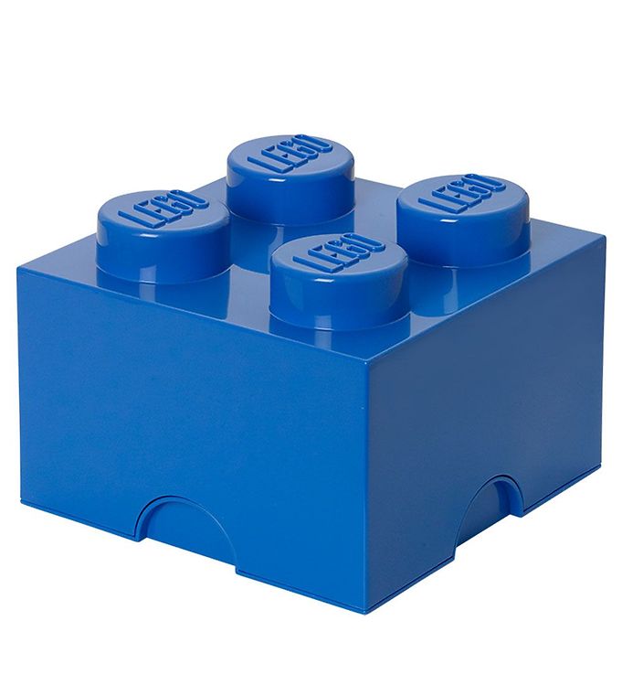 LEGO® Storage Opbevaringsboks - 4 Knopper - 25x25x18 - Blå