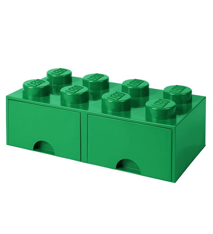 LEGO® Storage Opbevaringsskuffe - 8 Knopper - 50x25x18 - Grøn