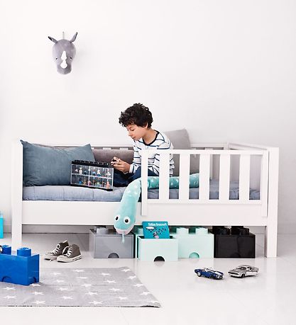 LEGO® Storage Opbevaringsskuffe - 4 Knopper - 25x25x18 - Aquablå