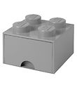 LEGO® Storage Storage Drawer - 4 Knobs - 25x25x18 - Grey LEGO® Storage Storage Drawer - 4 Knobs - 25x25x18 - Grey