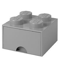 LEGO® Storage Storage Drawer - 4 Knobs - 25x25x18 - Grey LEGO® Storage Storage Drawer - 4 Knobs - 25x25x18 - Grey