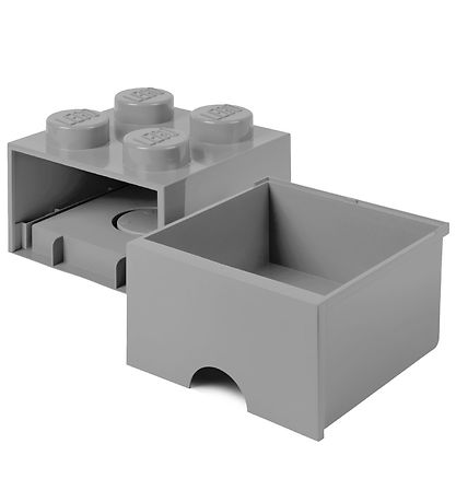 LEGO® Storage Opbevaringsskuffe - 4 Knopper - 25x25x18 - Grå LEGO® Storage Opbevaringsskuffe - 4 Knopper - 25x25x18 - Grå