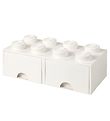 LEGO® Storage Opbevaringsskuffe - 8 Knopper - 50x25x18 - Hvid