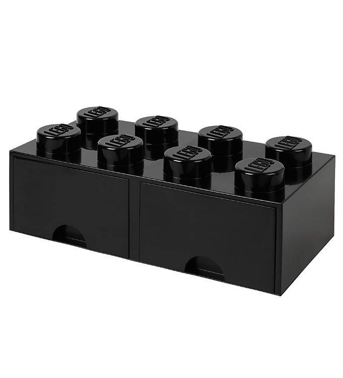 LEGO® Storage Opbevaringsskuffe - 8 Knopper - 50x25x18 - Sort