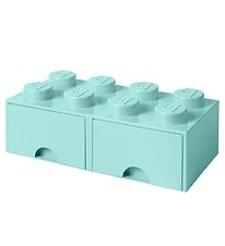LEGO® Storage Storage Drawer - 8 Stud - 50x25x18 - Aqua Blue LEGO® Storage Storage Drawer - 8 Stud - 50x25x18 - Aqua Blue