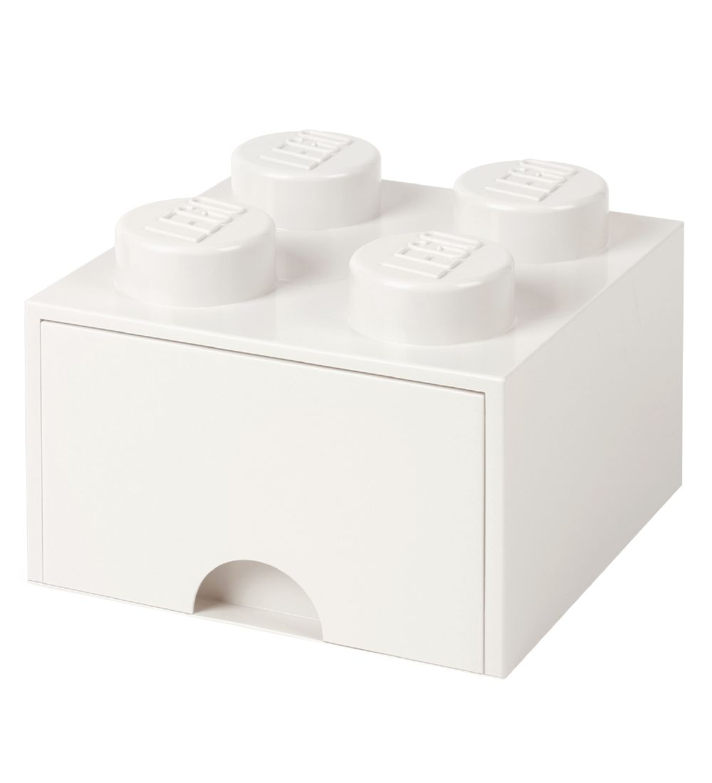 LEGO® Storage Opbevaringsskuffe - 4 Knopper - 25x25x18 - Hvid - LEGO® Storage - OneSize - Skuffe