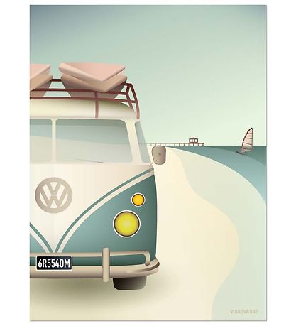 Vissevasse Poster - 50x70 - VW Camper