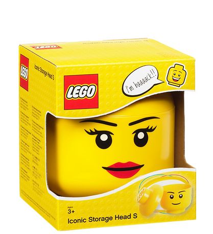 LEGO® Storage Opbevaringsboks - Lille - Hoved - 19 cm - Pige