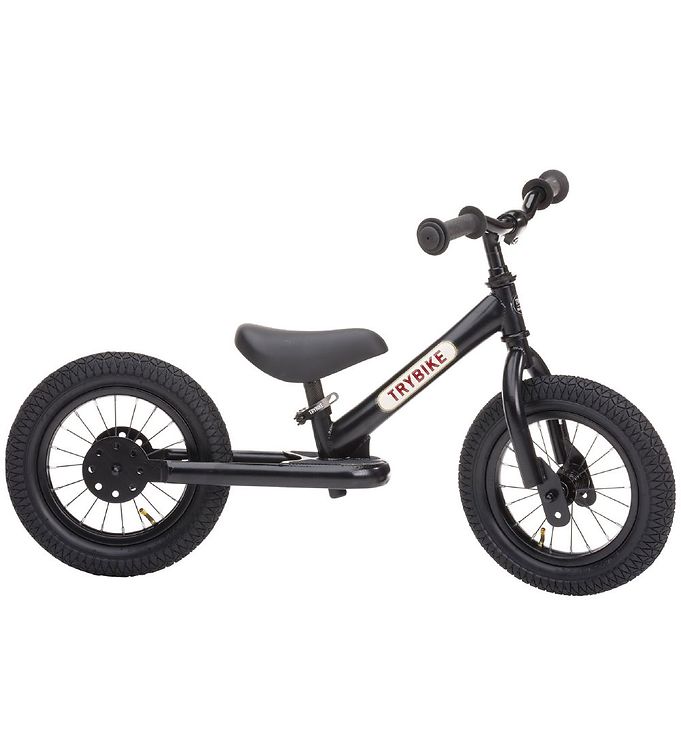 TryBike Løbecykel - Steel - Sort