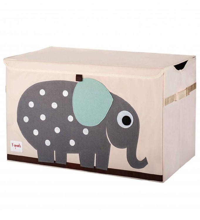 Opbevaringskasse med låg (flere varianter) Multi Tekstil 61cm x 37cm x 38cm Ele - Multi - 61cm x 37cm x 38cm - Pixie