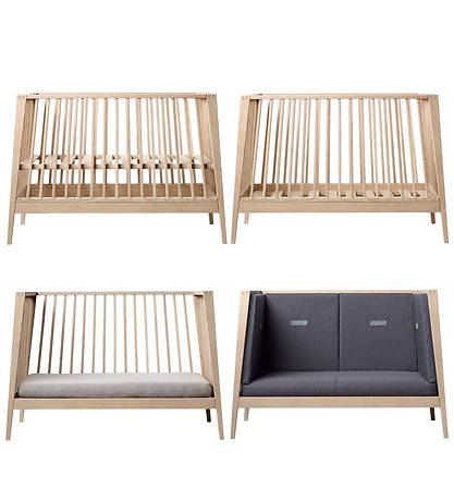 Leander Linea Babybett - 132x65x90 cm - Buche Leander Linea Babybett - 132x65x90 cm - Buche