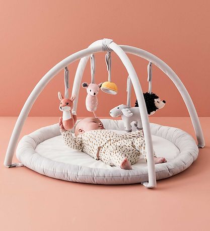 Kids Concept Aktivitetstæppe - Edvin - Grå m. Dyr