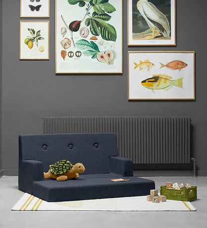Canapé by KlipKlap - Kids Canapé - 100 cm - Dark Blue/Black