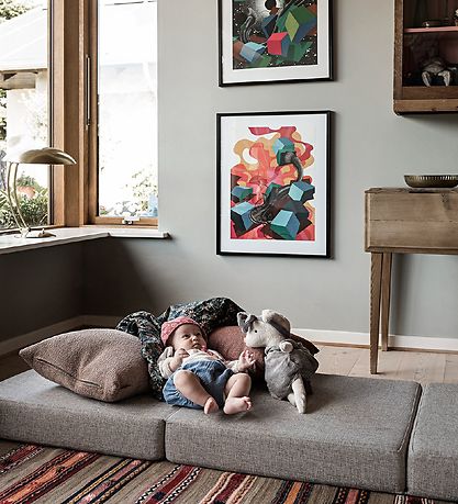 by KlipKlap Foldemadras - 3 Fold Single - 195x65 cm - Multi Grey