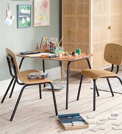 Sebra Bord - Oakee - 50x70x45 cm - Træ/Sort