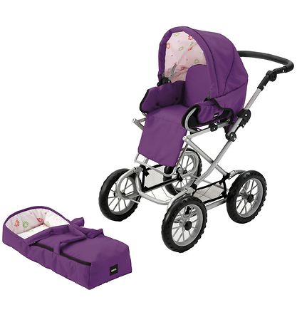 BRIO Dukkevogn - Combi - Blommelilla 24891318 BRIO Dukkevogn - Combi - Blommelilla 24891318