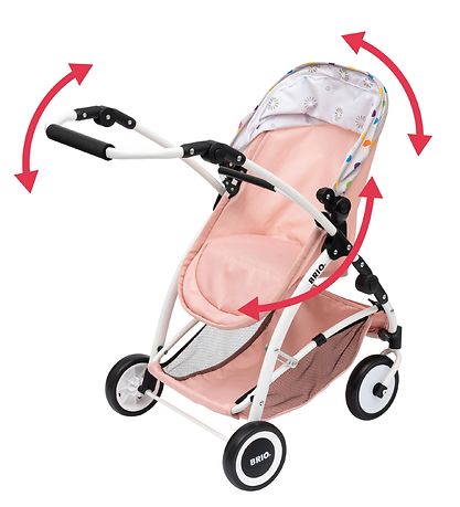 BRIO Dukkevogn - Flex - Rosa/Hvid 24906000 BRIO Dukkevogn - Flex - Rosa/Hvid 24906000