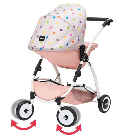 BRIO Dukkevogn - Flex - Rosa/Hvid 24906000 BRIO Dukkevogn - Flex - Rosa/Hvid 24906000