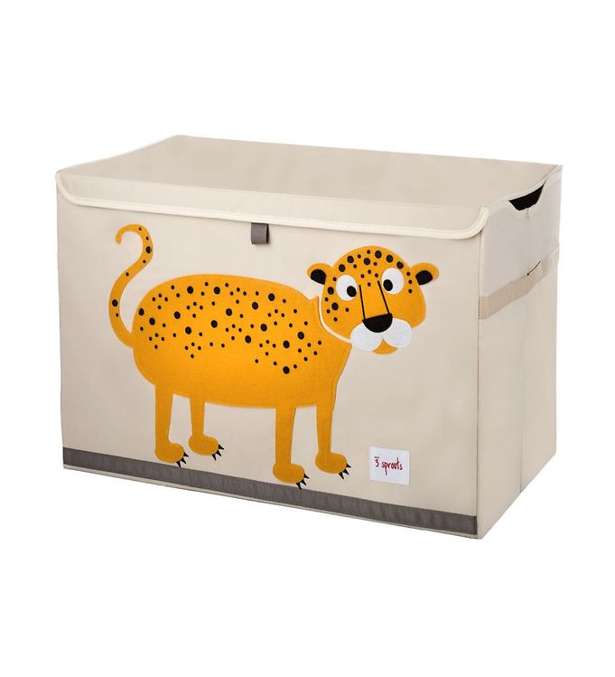 Opbevaringskasse med låg (flere varianter) Multi Tekstil 61cm x 37cm x 38cm Leo - Multi - 61cm x 37cm x 38cm - Pixie