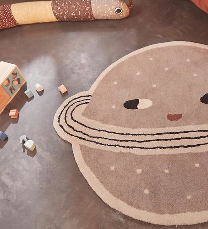 OYOY Gulvtæppe - 100x116 cm - Planet - Clay